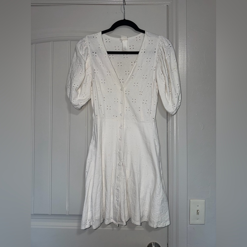 H&M Cream Eyelet Blouse